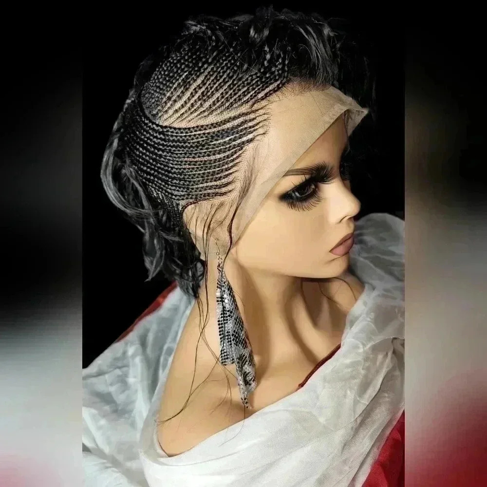 Luxurious Handmade Full Lace braided Wig: Elegance in Mohawk, black gorgeou - Picture 7 of 17